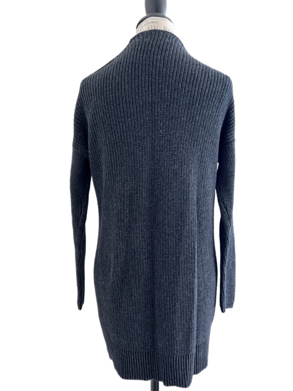 Grey Open-Front Ribbed Cardigan Sweater by Universal Thread Size Small - Picture 3 of 9
